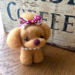 《再販》レッド・トイプードル✨miniピンクリボン🎀似合うでしょ♪