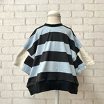 【110size】太ボーダー　ワイドTシャツ