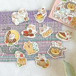 フレークシール ー ねこのパティシエ お菓子シール