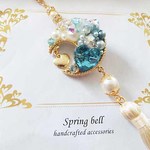 バックチャーム   heart ❤heart  moon blue