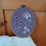 再販　秋色紫　お花刺繍