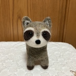 羊毛フェルト　アライグマ　