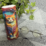 クレオパトラの夢 - 折り紙風猫柄めがねケース No.1