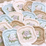 6枚セット シーリングスタンプシール  *:;;;:*カルトゥーシュ・レース*:;;;:*  お花モチーフ 