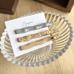 ヘアクリップセット -nami nami slim - (babyblue milktea)