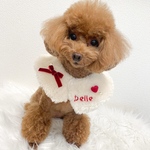 ♡送料無料♡ わんこ　スタイ　ケープ　クリスマス　バレンタイン　名前　名入れ　刺繍　愛犬　うちの子