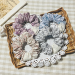 ‎𓊆完成品 1点のみ𓊇 ナチュラルかわいいシュシュ🤍👒アレキサンダーマーブル ピンク or  プラムミスト