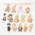 【DP363】デザインペーパー ベイビー ハロウィン コラージュシート