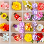 〜 季節のひと粒 髪飾り〜 春夏秋冬 つまみ細工　子ども　ベビー　ヘアクリップ　ヘアピン