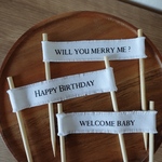 ケーキトッパー | 布 | フリンジ | オーダーメイド | 誕生日