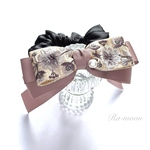  ＊インド刺繍リボン＊シックなリボンシュシュ