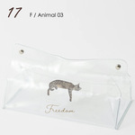 Jubilee ジュビリー クリアティッシュケース ビニール製  猫 jbtissuecase-001-F