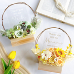 結婚式 両親贈呈品 子育て感謝状 名入れ 文字入れ 【 フラワースタンドLa Bonbo Eternal Gift ⸜🌷︎⸝‍両家セット購入 】 結婚祝い 開店祝い 推し活など