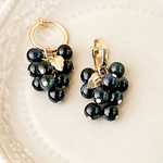 秋 ハロウィン ぶどうチャーム・イヤリング・ピアス｜大人のナチュラルハロウィン（ホークスアイ）