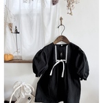 【完成品】　ハロウィン/普段でも着用できるblackぽわんワンピース　110size