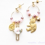 テディベア&メダイピアス&イヤリング  R82