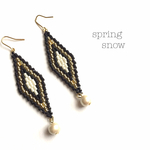 ♢beads earrings♢（black）