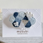 刺繍ブローチ＊くもり時々あめ