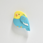【受注制作】セキセイインコ Yellow×Blue ブローチ