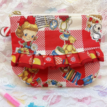 [送料無料]すぐ使える♡ティッシュ付き！マーガレット＆ソフィー フリルポーチ