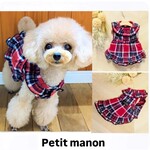 犬服【秋冬】＊フランネル起毛のチェックワンピース