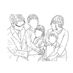 線画イラスト（似顔絵）