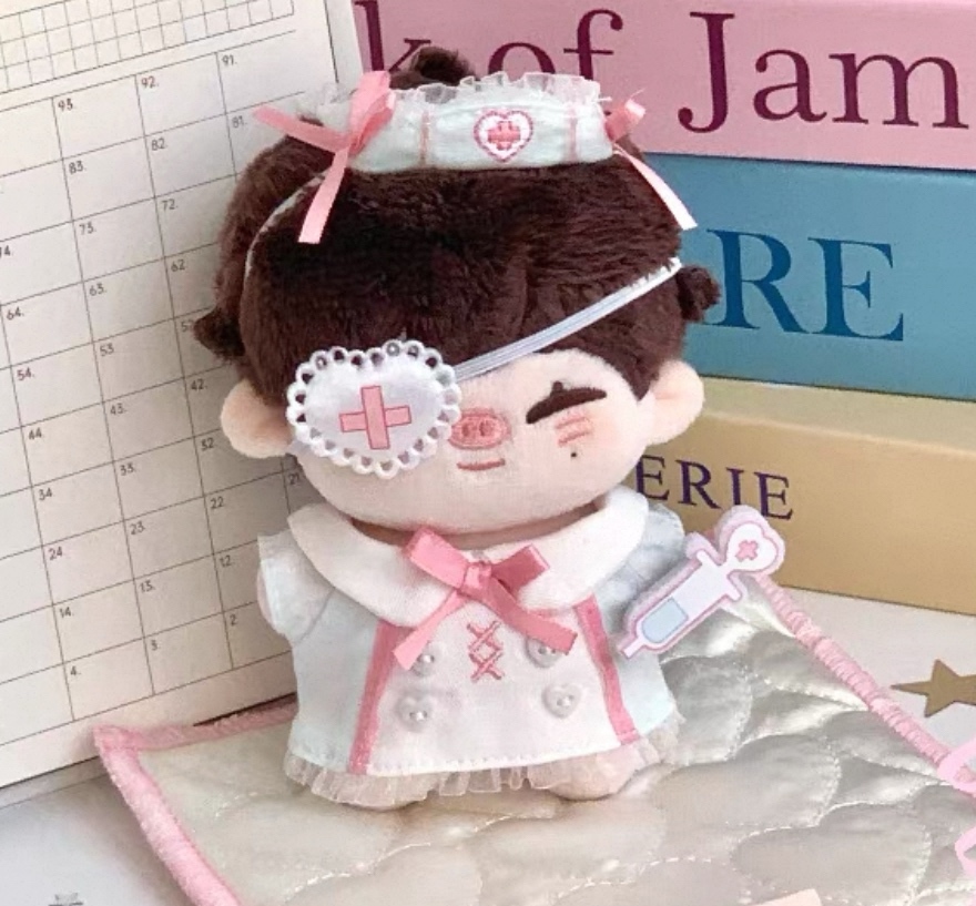 10cmぬいぐるみ用 着せ替え服 ぬい服 ちびぬい リボン付き ナース