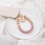 スマホストラップ｜Fleur シリコンビーズ フラワー お花  ハンドストラップ