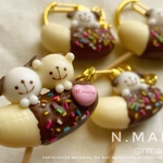 ぎゅぎゅっとなかよしチョコバナナ🐶🐻‍❄キーホルダー