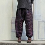 着物リメイク*もんぺパンツ*えんじ紫