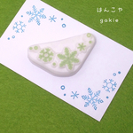 煌めく雪の結晶＊コーナー 用の消しゴムはんこ