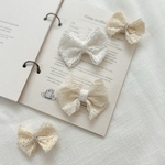 レースリボンヘアクリップ　♡ 韓国リボン