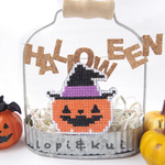 halloweenかぼちゃのブローチ～濃色～