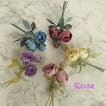 布花＊5colorバラのブローチ
