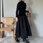 立体エンボス生地のデザインスカート 1着でおしゃれさんスカート【エンボスデザインsk】