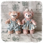 ★ぬいばサイズ★ダッフィー&シェリーメイ☆ペアコスチューム(くすみ水色)