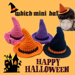 ハロウィン🎃which mini  hat🧙‍♀️【送料無料】ニット帽/ベビー/キッズ/大人/ペット/Halloween/魔女/写真撮影/ニューボーンフォト