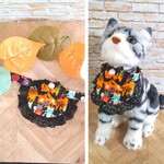 ✤ハロウィン/スタイ✤  猫ちゃん&小さなワンちゃん用 ぬいぐるみ用  スタイ