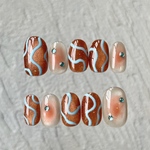 ネイルチップ  Amber Glow