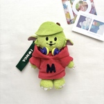 【送料無料】メメルのボアフードパーカー　レッド　ヘッドフォン付き　ハンドメイド　ぬい服　メメル服　ミセスグリーンアップル