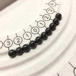 【30粒・約18cm】6mm丸玉　オニキス
