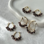 【EIMI.】つぶつぶ　レッドタイガーアイ【チタンピアス★イヤリング★イヤーカフ】