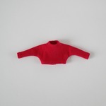 【1/6・21cm22cmドールoutfit】タートルネックカットソー(赤)
