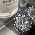 2pcs)4038)プラチナメッキ！オリジナルピアス)silver glitter)#5k