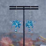 彼岸花《青シルバー》ピアス,イヤリング