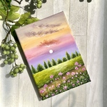 ✴︎ アクリル画《原画》✴︎ 夕陽を浴びて ✴︎