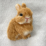 うさぎ羊毛ブローチ