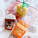 【くまさんのバーガー𝕊𝔼𝕋】 ハンバーガー　ドリンク　ポテト　ハンドメイド　レジン　シャカシャカキーホルダー　シェイカー　