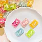 【5個】sweet クリア キャンディー デコパーツ【5色】