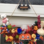 花屋さんが作った大っきな三日月ハロウィンリースNo.下弦の月